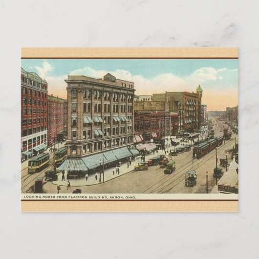 Vintage Akron Ohio Travel Post Card Postkarte (Vorderseite)