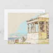 Vintage Akropolis, Athen, Griechenland Postkarte (Vorne/Hinten)