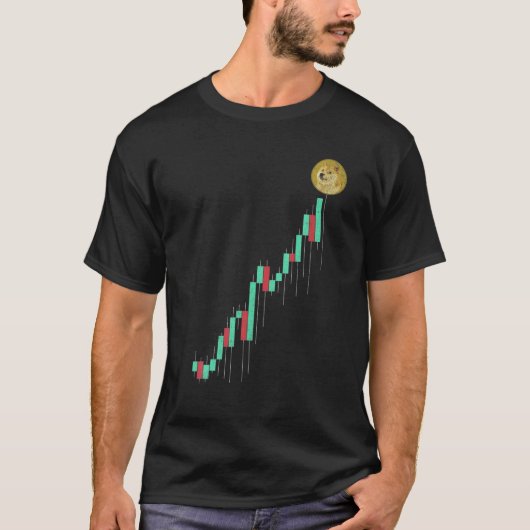 Vintage Aktienkarte Dogecoin-DOSIS zur Mondkryptog T-Shirt (Vorderseite)