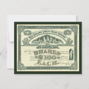 Vintage-Aktienzertifikat Unternehmensfinanzierung
