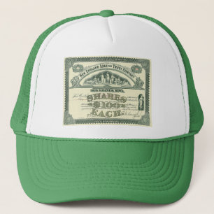 Vintage-Aktienzertifikat Unternehmensfinanzierung Truckerkappe