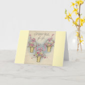 Vintage Aktionskörbe 1 Karte (Gelbe Blume)