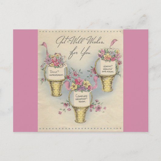 Vintage Aktionskörbe 2 Postkarte (Vorderseite)