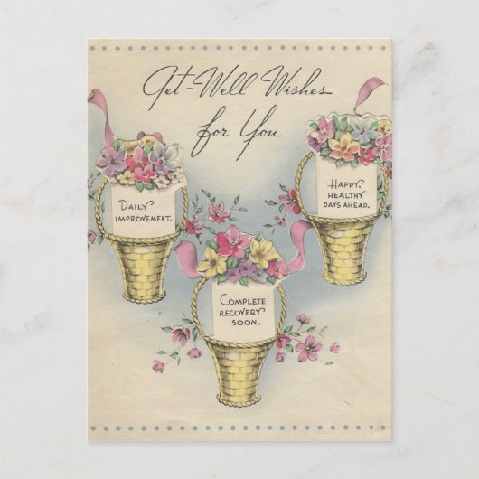 Vintage Aktionskörbe 2 Postkarte (Vorderseite)