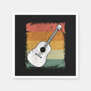 Vintage Akustik Gitarrenspielgitarre - Geschenk Serviette