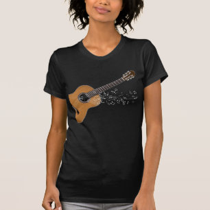 Vintage Akustikgitarre-grafische Noten T-Shirt