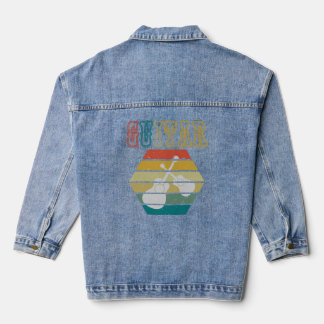 Vintage akustische Gitarre Jeansjacke