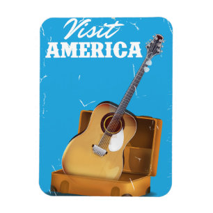Vintage akustische Gitarre kommerziell Magnet