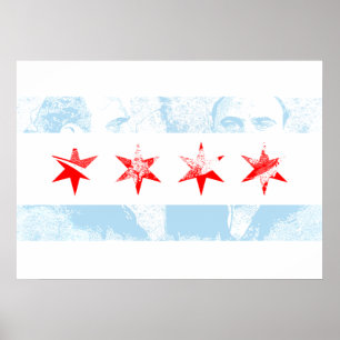 Vintage Al-Capone-Flagge von Chicago Poster