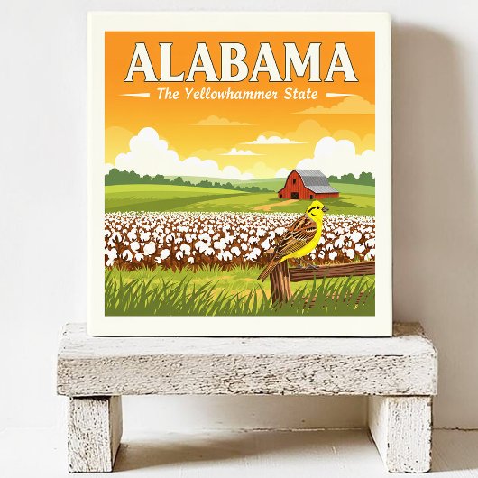 Vintage Alabama Fliese