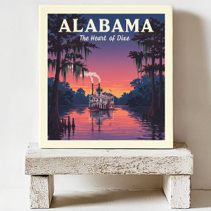 Vintage Alabama Fliese