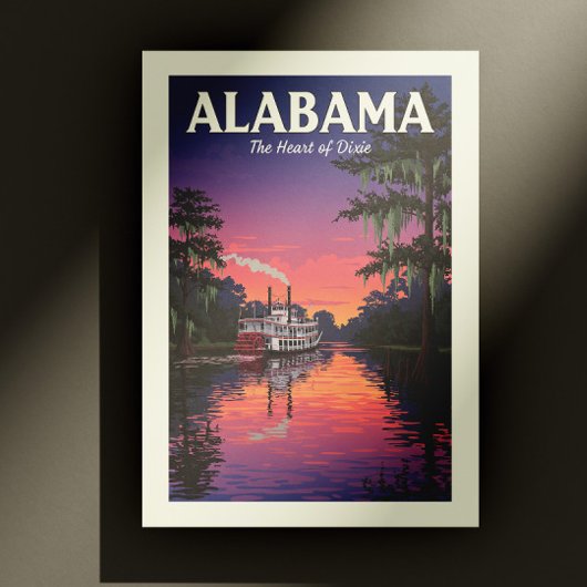 Vintage Alabama Postkarte