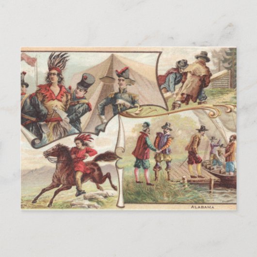 Vintage Alabama  Postkarte (Vorderseite)