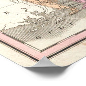 Vintage Alabama Staat Map (1827) Poster (Ecke)