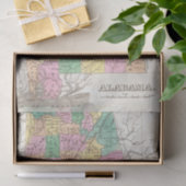 Vintage Alabama Staat Map (1827) Seidenpapier (Geschenk)