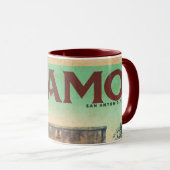 Vintage Alamo-Tasse Tasse (VorderseiteRechts)
