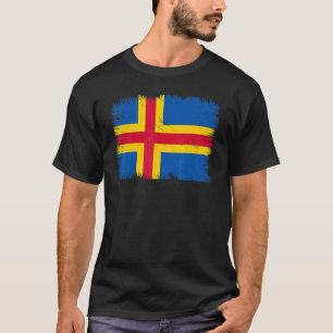 Vintage Åland-Inseln Flaggen Åland Insel Independe T-Shirt