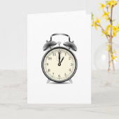 Vintage Alarm Clock Karte (Gelbe Blume)