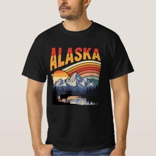 Vintage-Alaska-Berg-Sonnenuntergang T-Shirt
