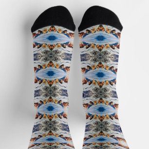 Vintage Alaska Eskimo Malamute-Schlittenrennen Socken