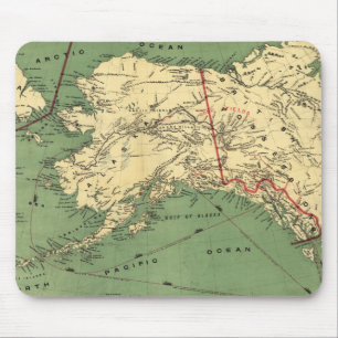 Vintage Alaska-Karte (1900) Mousepad