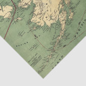 Vintage Alaska-Karte (1900) Seidenpapier (Ausschnitt)