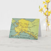 Vintage Alaska-Karte - Bering Strait, Nome, Barrow Karte (Gelbe Blume)