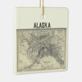 Vintage Alaska-Karte Keramikornament (Rechts)