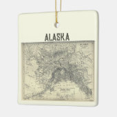 Vintage Alaska-Karte Keramikornament (Links)