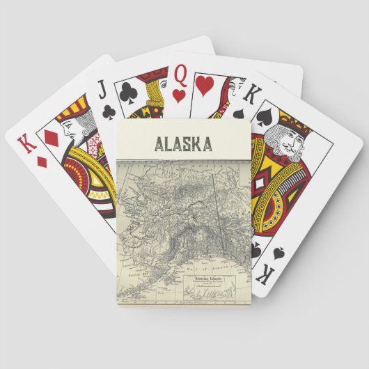Vintage Alaska-Karte Spielkarten (Rückseite)