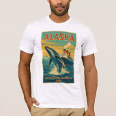 Vintage Alaska-Kreuzfahrtfamilie T-Shirt (Vorderseite)
