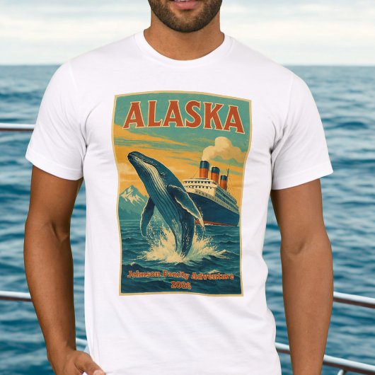 Vintage Alaska-Kreuzfahrtfamilie T-Shirt