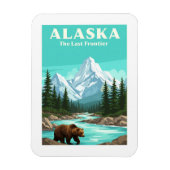 Vintage Alaska Magnet (Vertikal)