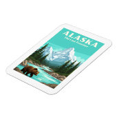 Vintage Alaska Magnet (Linke Seite)