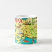 Vintage Alaska Map Postcard Mug Kaffeetasse (Mittel)