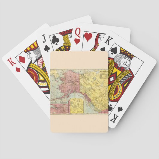 Vintage Alaska Map Spielkarten (Rückseite)