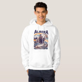 Vintage Alaska-Natur Hoodie (Vorne ganz)
