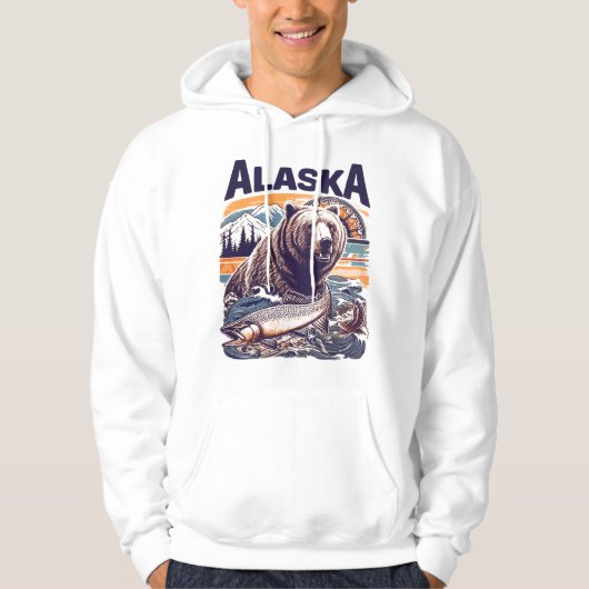 Vintage Alaska-Natur Hoodie (Vorderseite)