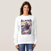 Vintage Alaska-Natur Sweatshirt (Vorne ganz)