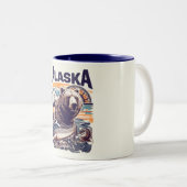 Vintage Alaska-Natur Zweifarbige Tasse (VorderseiteRechts)