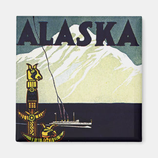 vintage Alaska-Plakat Magnet