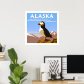 Vintage Alaska Poster (Heimbüro)