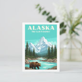Vintage Alaska Postkarte (Stehend Vorderseite)