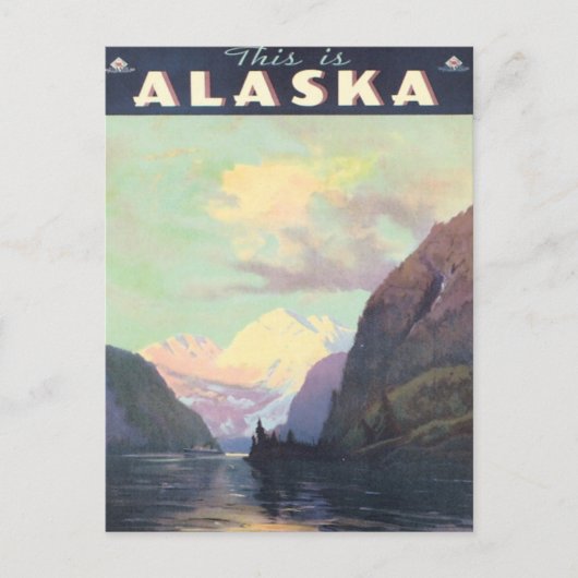 Vintage Alaska Postkarte (Vorderseite)