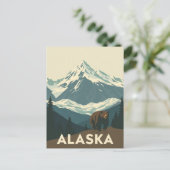 Vintage Alaska Wilderness Travel Postkarte (Stehend Vorderseite)