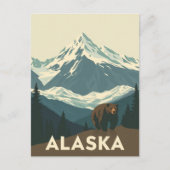 Vintage Alaska Wilderness Travel Postkarte (Vorderseite)