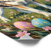 Vintage Alaskan Malamute Easter Spring Art Poster (Ecke)
