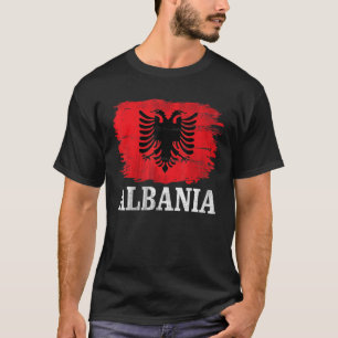 Vintage Albanien-Flagge für Albaner T-Shirt
