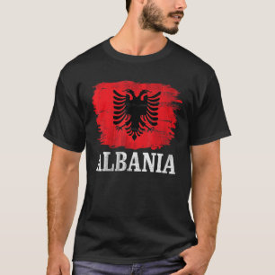 Vintage Albanien-Flagge für Albaner T-Shirt