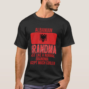 Vintage albanische Oma Albanien Flagge für Mutter T-Shirt